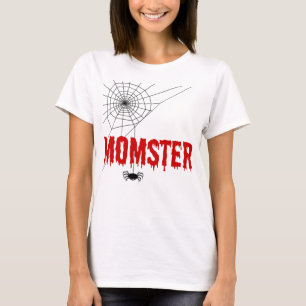 T-shirt Momster Red Driving Police Spider Web