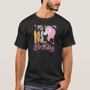 T-shirt Mon 105e anniversaire Pink Unicorn Donut 101 ans
