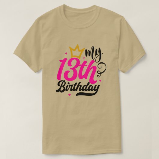 T-shirt Mon 13e anniversaire01 (Design devant)