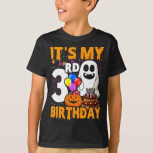 T-shirt Mon 3e anniversaire Fantôme Citrouille Halloween P