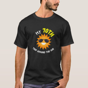 T-shirt Mon 70E Voyage Autour Du Soleil Drôle 70E Annivers