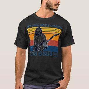 T-shirt Mon accord préféré est Gsus Jesus Jouer Guitare