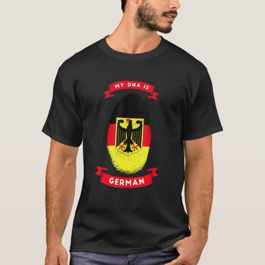 T-shirt Mon Adn Est Allemand Allemagne Drapeau Drapeau Nat (Devant)