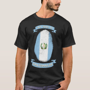 T-shirt Mon ADN est guatémaltèque ET doigt Print Guatemala