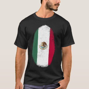 T-shirt Mon ADN est Mexicain Big Flag Fingerprint Nati