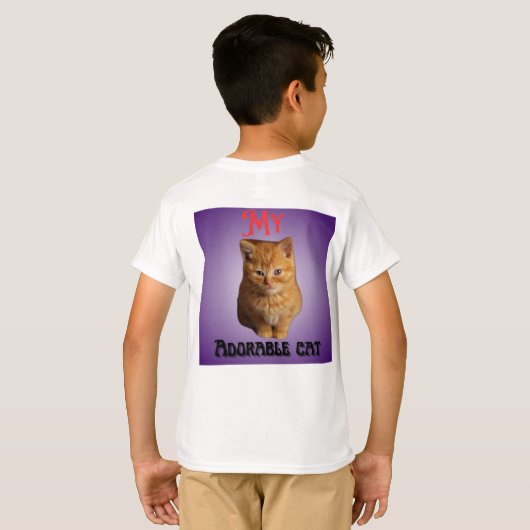 T-shirt Mon adorable chat (Dos entier)