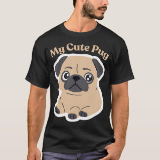 T-shirt Mon adorable pug