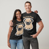 T-shirt Mon adorable pug (Unisexe)