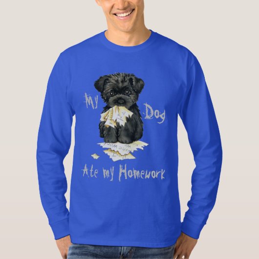 T-shirt Mon Affenpinscher A Mangé Ma Maison (Devant)