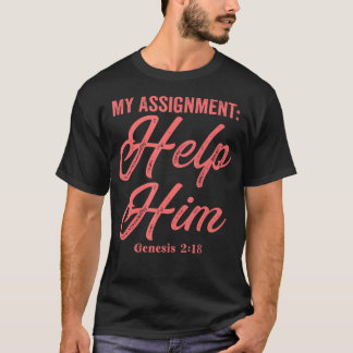 T-shirt Mon aide de devoir lui Genèse 218 chrétien