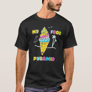 T-shirt Mon alimentation Pyramide Crème glacée Cone Nutrit