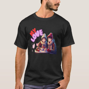 T-shirt Mon amant couple mari adorable épouse boire
