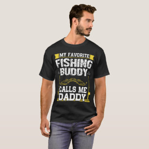 T-shirt Mon ami préféré de pêche m'appelle papa