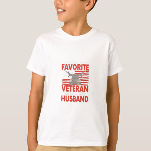 T-shirt mon ancien combattant préféré est mon mari