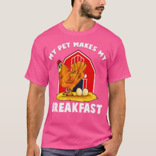 T-shirt Mon Animal De Compagnie Me Fait Petit-Déjeuner Pou