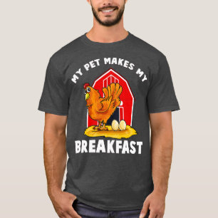 T-shirt Mon Animal De Compagnie Me Fait Petit-Déjeuner Pou