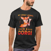 T-shirt Mon Animal D'Esprit Est Un Corgi (Devant)