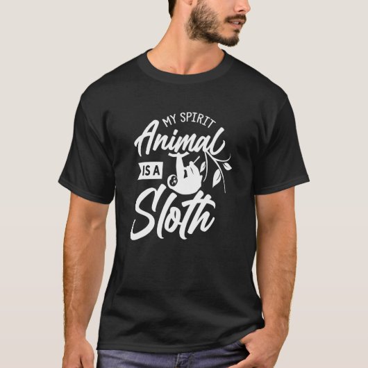 T-shirt Mon Animal D'Esprit Est Un Parfums De Fentes Lazy (Devant)