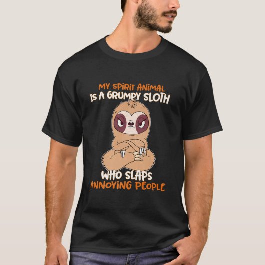 T-shirt Mon Animal D'Esprit Est Une Parodie Grumpy (Devant)