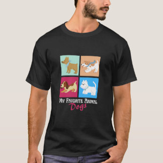 T-shirt Mon animal favori : Chiens