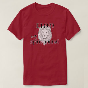 T-shirt Mon animal spirituel est le Lion Force Courage
