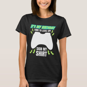 T-shirt Mon anniversaire Signer Mon Tee Vidéo Jeu Annivers