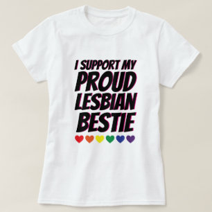T-shirt Mon appui lesbien fier BFF d'amour de Bestie