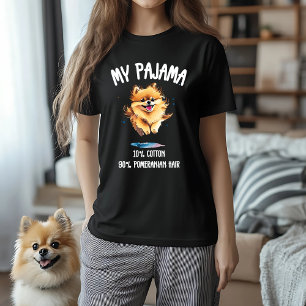 T-shirt Mon aquarelle Pyjama Amour Poméranien