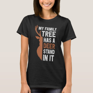 T-shirt Mon Arbre Familial A Un Deer Stand Dans La Chasse