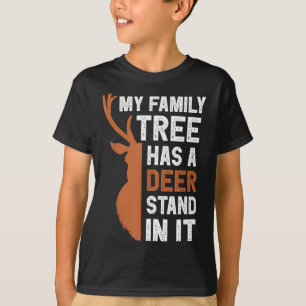 T-shirt Mon arbre généalogique cerf debout cela drôle chas