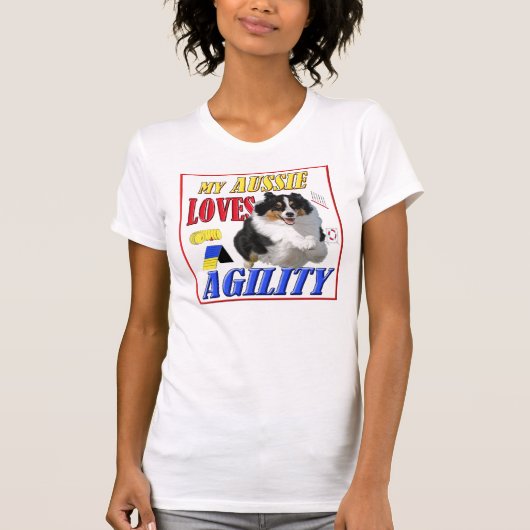 T-shirt Mon Australien aime l'agilité - tri noir (Devant)