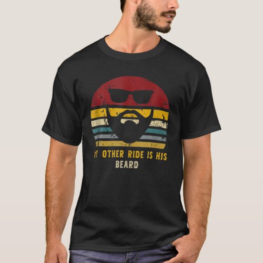 T-shirt Mon Autre Balade Est Sa Barbe Drôle Entourée (Devant)