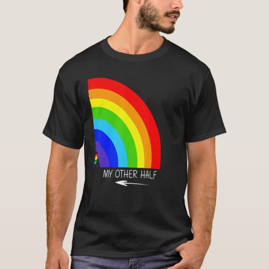 T-shirt Mon autre couple mi-gai Rainbow Pride Cool Lgbt (Devant)