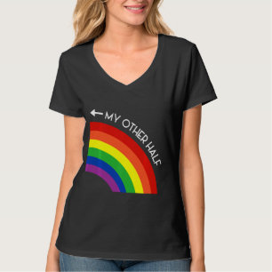 T-shirt Mon autre couple mi-gai Rainbow Pride Cool LGBT A