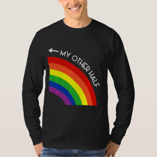 T-shirt Mon autre couple mi-gai Rainbow Pride Cool LGBT A