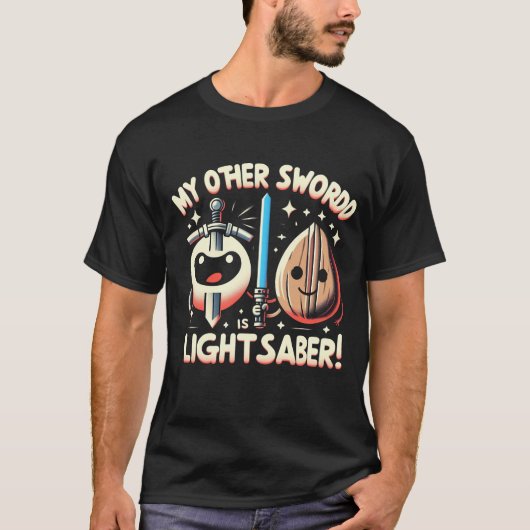 T-shirt Mon autre épée est Lightsaber, Funny Fencer (Devant)