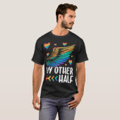 T-shirt Mon autre moitié LGBTQ+ Couple jumelé Gay Boyami (Devant entier)
