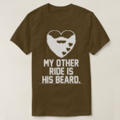 T-shirt Mon autre trajet est Son Beard drôle barbe design (Design devant)