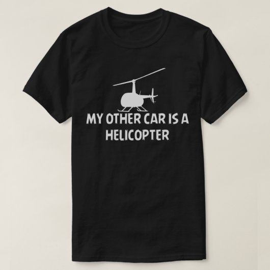 T-shirt Mon autre voiture est un hélicoptère (Design devant)