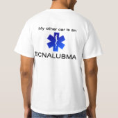 T-shirt Mon autre voiture est une AMBULANCE (Dos)