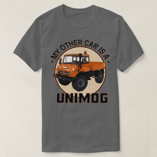 T-shirt Mon autre voiture est Unimog Orange (Design devant)