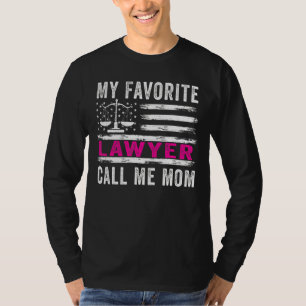 T-shirt Mon avocat favori m'appelle Maman Usa Drapeau Mère
