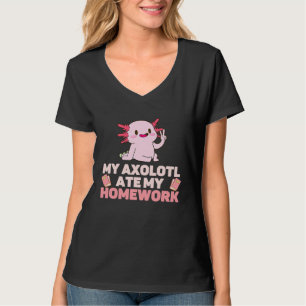 T-shirt Mon Axolotl a Mangé Mes Devoirs de Classe