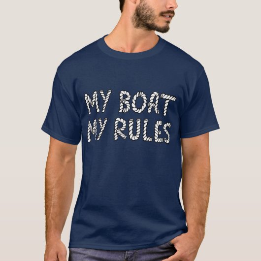 T-shirt Mon bateau, mes règles (Devant)
