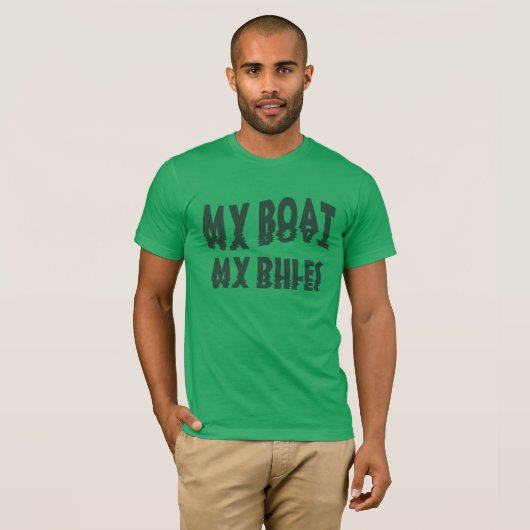 T-shirt Mon bateau mes règles (Devant entier)