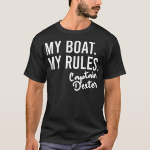 T-shirt Mon bateau Mes règles Capitaine Deter Bateau Perso