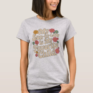 T-shirt Mon Belle-Fils Est Mon Fils Favori Fils Papa Maman