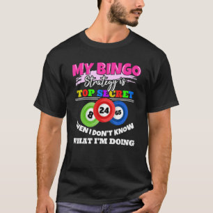 T-shirt Mon Bingo Stratégie Casino Jeux de Loterie Femmes