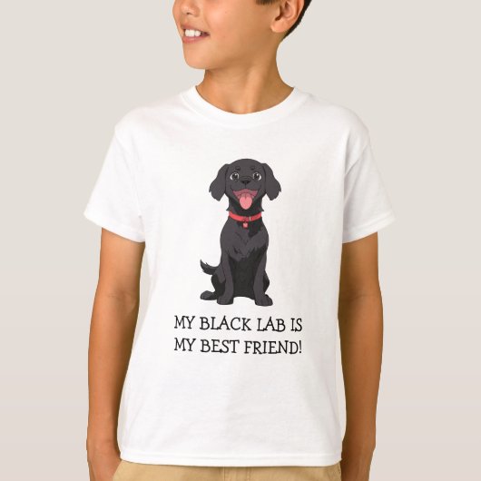 T-shirt Mon Black Lab Est Mon Meilleur Ami (Devant)