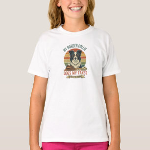 T-shirt Mon Border Collie fait mes impôts
